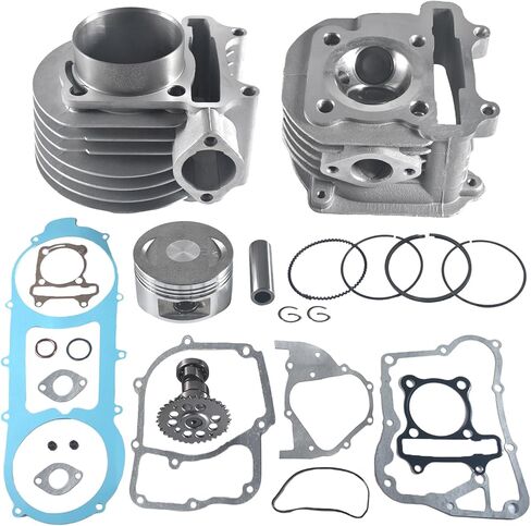 طقم أسطواني كبير 61 مللي متر 170cc 180cc مناسب لمحركات GY6 125cc 150cc 152QMI 157QMJ والدراجات البخارية والمركبات ATV in Kuwait