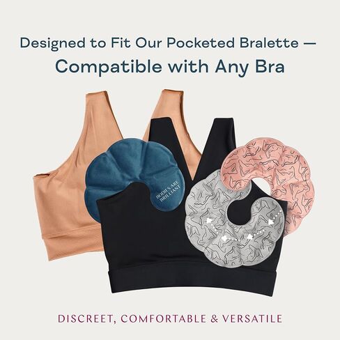 عبوات الثدي والصدر من نيسا - عبوات ثلج/حرارة قابلة لإعادة الاستخدام لتخفيف آلام الثدي والرضاعة الطبيعية والضخ والتخفيف الجراحي - وسادات معالجة حرارية أو باردة للثدي، عبوتان (مجموعة من قطعتين) in Kuwait