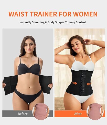 TrainingGirl Waist Trainer Corset for Women Shapewear Tummy Control Body Shaper Postpartum Cincher Segmented Workout Girdle in Saudi Arabia