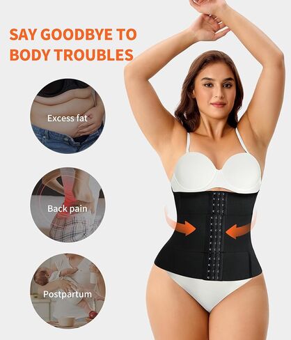 TrainingGirl Waist Trainer Corset for Women Shapewear Tummy Control Body Shaper Postpartum Cincher Segmented Workout Girdle in Saudi Arabia