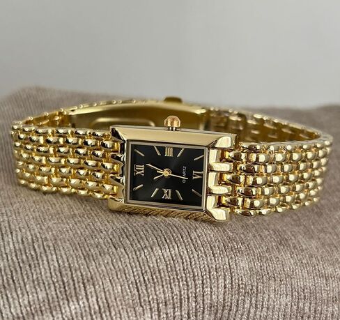 Watches for Women Wrist Watches Steel Strap Womens Watch Casual Fashion Simple Square Roman Dial Quartz Wristwatch in Kuwait