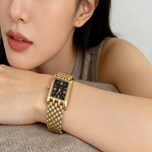 Watches for Women Wrist Watches Steel Strap Womens Watch Casual Fashion Simple Square Roman Dial Quartz Wristwatch in Kuwait