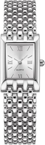 Watches for Women Wrist Watches Steel Strap Womens Watch Casual Fashion Simple Square Roman Dial Quartz Wristwatch in Kuwait