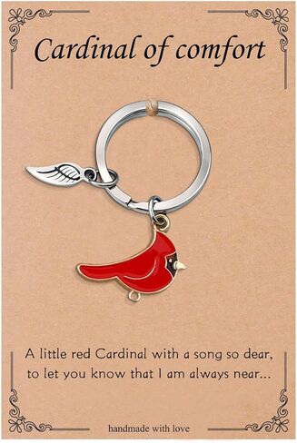 Sympathy Gifts for loss of Loved One Cardinal Keychain Key Chain Key Ring Comfort Funeral Bereavement Gifts Memorial for Loss of Loved Ones Mom Dad Miscarriage Gift Condolence Gift for Grieving Friend in Kuwait