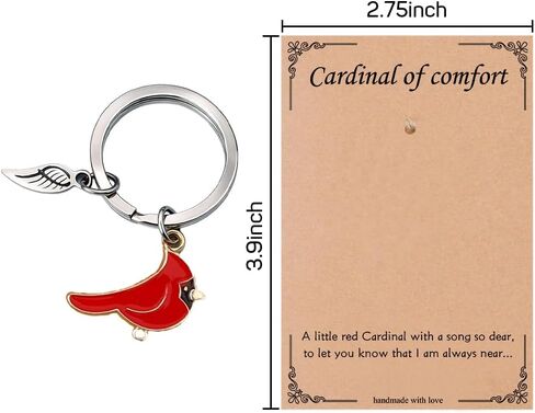 Sympathy Gifts for loss of Loved One Cardinal Keychain Key Chain Key Ring Comfort Funeral Bereavement Gifts Memorial for Loss of Loved Ones Mom Dad Miscarriage Gift Condolence Gift for Grieving Friend in Kuwait