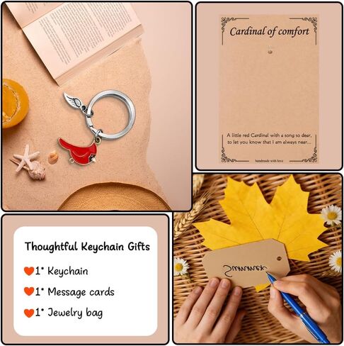 Sympathy Gifts for loss of Loved One Cardinal Keychain Key Chain Key Ring Comfort Funeral Bereavement Gifts Memorial for Loss of Loved Ones Mom Dad Miscarriage Gift Condolence Gift for Grieving Friend in Kuwait