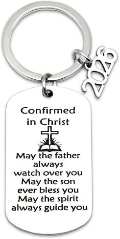 Confirmation Gifts for Teen Boys Girls Christian Baptism for Teenagers Religious Bible Verse 2026 Confirmation for Women Men Catholic Baptism Gift for Girls Daughter Son Faith Keychain Keepsake in Kuwait