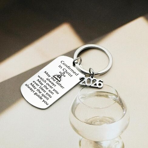 Confirmation Gifts for Teen Boys Girls Christian Baptism for Teenagers Religious Bible Verse 2026 Confirmation for Women Men Catholic Baptism Gift for Girls Daughter Son Faith Keychain Keepsake in Kuwait