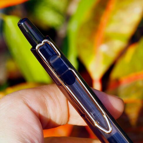 Gel Ink Rollerball Pens 0.4mm Fine Point Smooth Writing, Clear Black Barrels,Black Ink,Pack of 8 in Saudi Arabia