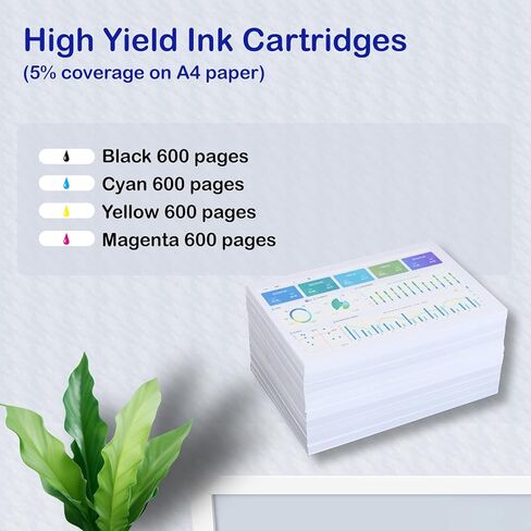 LC103XL Compatible for Brother LC103 Ink Cartridges LC101 Work with Brother MFC-J870DW MFC-J6920DW MFC-J450DW MFC-J6520DW Printer (Black Cyan Magenta Yellow, 4 Pack) in Kuwait