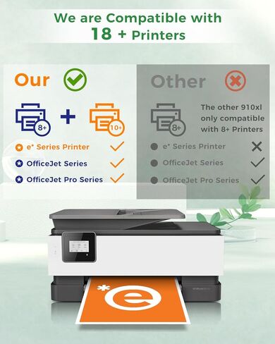910XL Ink Cartridges Replacement for HP 910XL Ink Cartridges Combo Pack for HP OfficeJet Pro 8010 8010e 8015 8015e 8022e 8020e 8025e 8028e 8035e Series Printer | Black Cyan Magenta Yellow in Kuwait
