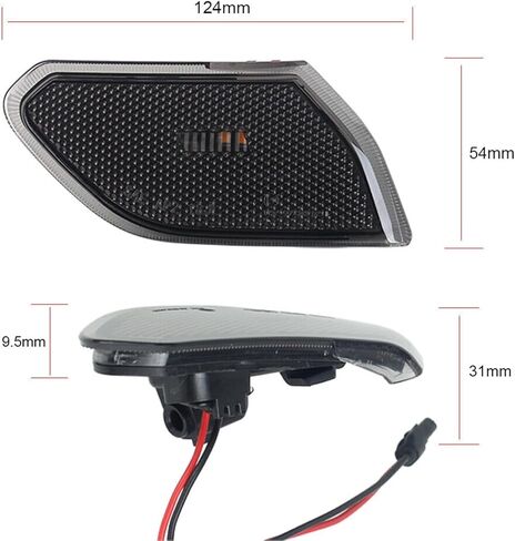 مصابيح LED للعلامات الجانبية ذات العدسات المدخنة متوافقة مع 2018-2026 Jeep Wrangler JL Gladiator JT Front Fender Flares Turn Signal Lamp Corner Light (عدسة مدخنة) in Saudi Arabia