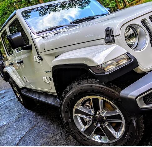 مصابيح LED للعلامات الجانبية ذات العدسات المدخنة متوافقة مع 2018-2026 Jeep Wrangler JL Gladiator JT Front Fender Flares Turn Signal Lamp Corner Light (عدسة مدخنة) in Saudi Arabia