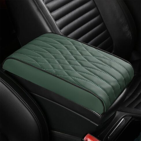 WASHLA Car Center Console Armrest Mat for BMW X4 M X4M F98 2018 2019 2020 2021 2022 2023 Universal Armrest Seat Box Protector Cover Leather Accessories for SUV Truck Vehicle,Black, normal in Kuwait