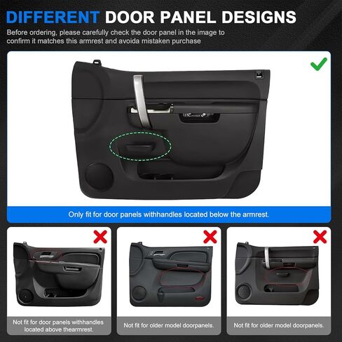 22818465 Front Left Driver Side Armrest Repair Kit Fit for 2010 2011 2012 2013 2014 Chevy Silverado/GMC Sierra 1500 2500HD 3500HD, Door Panel with Metal Reinforcement Brackets in Kuwait