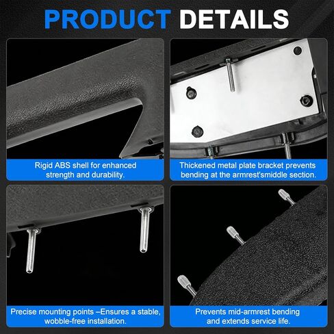 22818465 Front Left Driver Side Armrest Repair Kit Fit for 2010 2011 2012 2013 2014 Chevy Silverado/GMC Sierra 1500 2500HD 3500HD, Door Panel with Metal Reinforcement Brackets in Kuwait