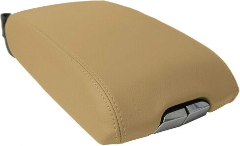 Center Console Lid Armrest Cover Leather Compatible with Cadillac SRX 2010-2016 Beige Tan in Kuwait