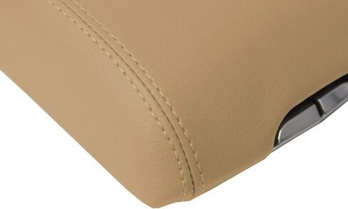 Center Console Lid Armrest Cover Leather Compatible with Cadillac SRX 2010-2016 Beige Tan in Kuwait