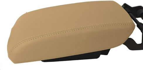 Center Console Lid Armrest Cover Leather Compatible with Cadillac SRX 2010-2016 Beige Tan in Kuwait