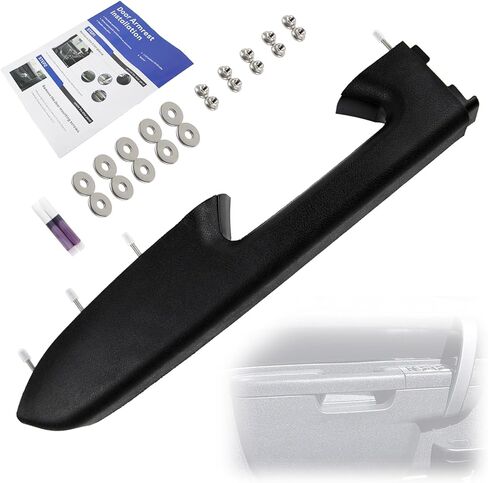 Front Left Driver Side Black Door Panel Armrest Repair Kit with Door Release Handle Below Armrest (17 Inch) 22818465 for 2010-2014 Chevy Silverado/GMC Sierra 1500 2500HD 3500HD in Saudi Arabia