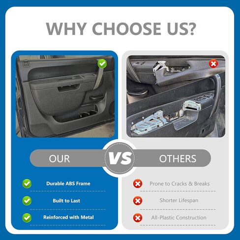 Front Left Driver Side Black Door Panel Armrest Repair Kit with Door Release Handle Below Armrest (17 Inch) 22818465 for 2010-2014 Chevy Silverado/GMC Sierra 1500 2500HD 3500HD in Saudi Arabia