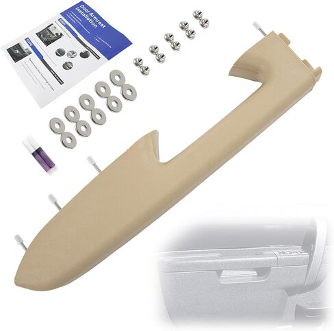 Front Left Driver Side Black Door Panel Armrest Repair Kit with Door Release Handle Below Armrest (17 Inch) 22818465 for 2010-2014 Chevy Silverado/GMC Sierra 1500 2500HD 3500HD in Saudi Arabia