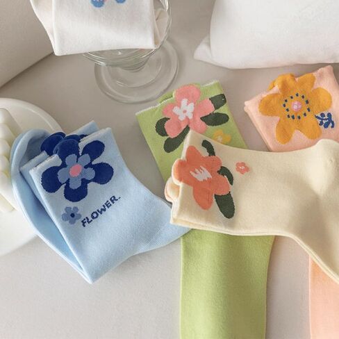 Cute Cotton Socks for Women - Novelty Design Athletic & Daily Wear Breathable Comfort Socks in Kuwait