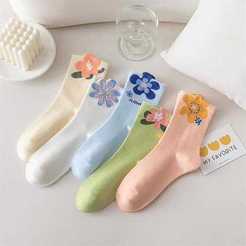 Cute Cotton Socks for Women - Novelty Design Athletic & Daily Wear Breathable Comfort Socks in Kuwait