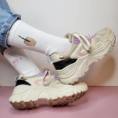 30th birthday embroidered socks,Socks happy 30", funny gift for the 30th birthday, embroidery with 29+ middle fingers,white for women in Kuwait