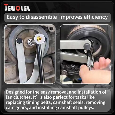 11PCS Universal Camshaft Pulley Wrench & Fan Clutch Removal Holder Set with Interchangeable Pins, Cam Sprocket Holding Tool Kit, Adjustable Jaw Spread Holder Alignment Repair Tool Set in Saudi Arabia