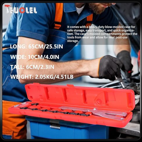 11PCS Universal Camshaft Pulley Wrench & Fan Clutch Removal Holder Set with Interchangeable Pins, Cam Sprocket Holding Tool Kit, Adjustable Jaw Spread Holder Alignment Repair Tool Set in Saudi Arabia