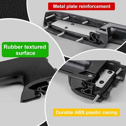 22818465 طقم إصلاح مسند ذراع لوحة باب مقعد السائق الأمامي الأيسر لسيارة Chevy Silverado/GMC Sierra 1500 2500HD 3500HD 2010-2014، مقبض الإصدار موجود أسفل مسند الذراع، 17 بوصة، أسود in Kuwait