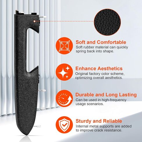 22818465 طقم إصلاح مسند ذراع لوحة باب مقعد السائق الأمامي الأيسر لسيارة Chevy Silverado/GMC Sierra 1500 2500HD 3500HD 2010-2014، مقبض الإصدار موجود أسفل مسند الذراع، 17 بوصة، أسود in Kuwait