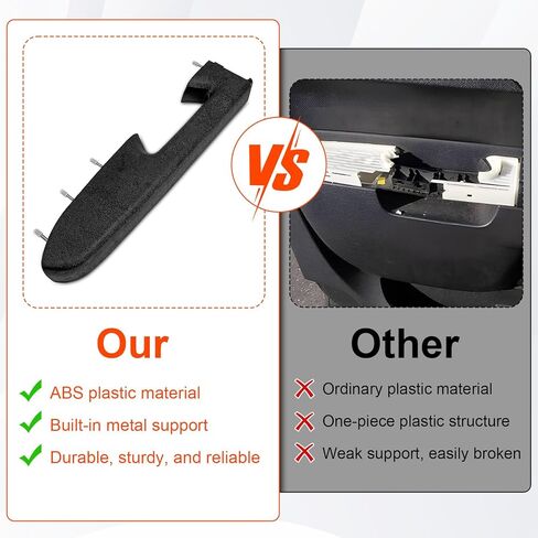 22818465 طقم إصلاح مسند ذراع لوحة باب مقعد السائق الأمامي الأيسر لسيارة Chevy Silverado/GMC Sierra 1500 2500HD 3500HD 2010-2014، مقبض الإصدار موجود أسفل مسند الذراع، 17 بوصة، أسود in Kuwait