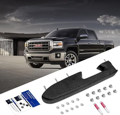 22818465 طقم إصلاح مسند ذراع لوحة باب مقعد السائق الأمامي الأيسر لسيارة Chevy Silverado/GMC Sierra 1500 2500HD 3500HD 2010-2014، مقبض الإصدار موجود أسفل مسند الذراع، 17 بوصة، أسود in Kuwait