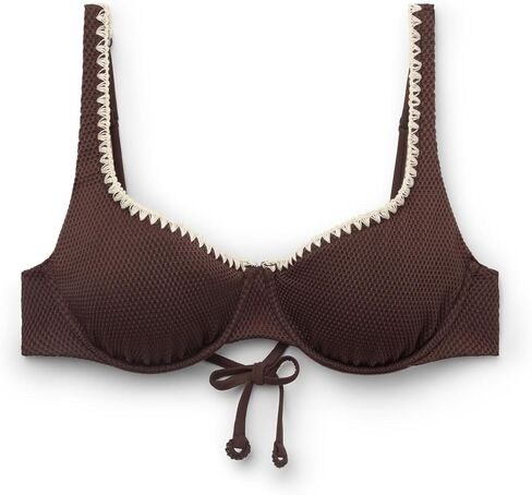 CALZEDONIA Woman's Balconette Swimsuit Top Bicolor Embroidery in Kuwait