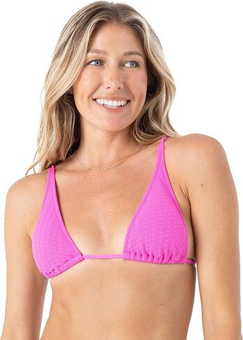 قطعة بيكيني علوية للسيدات من روكسي - أشرطة قابلة للتعديل، وسادات قابلة للإزالة، عامل حماية من الأشعة فوق البنفسجية 50+، سريع الجفاف، ملابس سباحة علوية، ملابس بحر in Kuwait