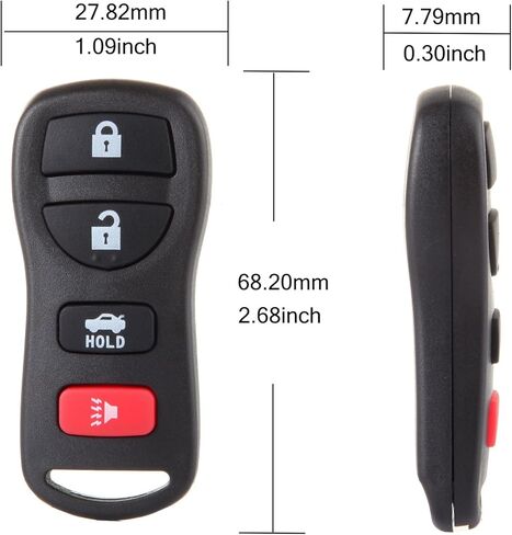 2 Pack 4 buttons Remote Control Car Key Fob 2008-2012 Fit for Honda Accord 2.4L,2008-2012 Fit for Honda Accord 3.5L KBRASTU15, CWTWB1U821,28268-ZB700,28268ZB700,28268-C991C in Saudi Arabia
