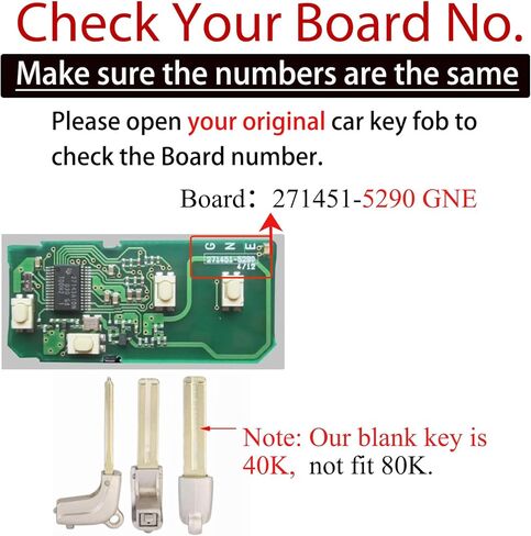 MechanMagic مفتاح ذكي فوب استبدال عن بعد يناسب RX350 RX450 RX450H CT200H GX460 LX570 2008 2009 2010 2011 2012 2013 2014 2015 HYQ14ACX P/N:89904-48191 271451-5290 جي إن إي 4 أزرار in Saudi Arabia