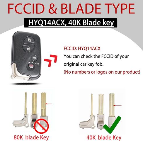 MechanMagic مفتاح ذكي فوب استبدال عن بعد يناسب RX350 RX450 RX450H CT200H GX460 LX570 2008 2009 2010 2011 2012 2013 2014 2015 HYQ14ACX P/N:89904-48191 271451-5290 جي إن إي 4 أزرار in Saudi Arabia