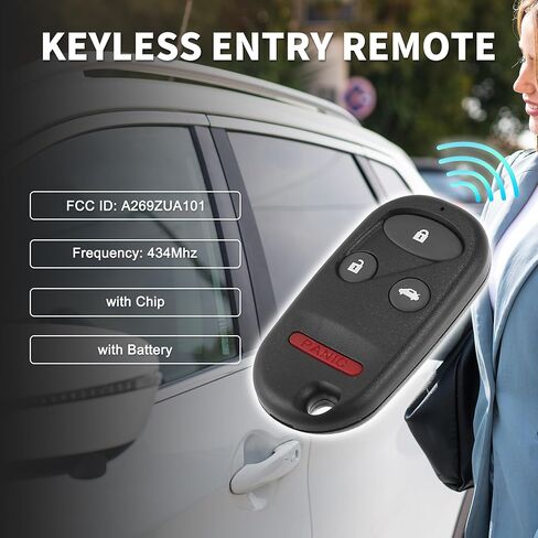 Keyless Entry Remote for Honda Accord 1994-1997 434Mhz A269ZUA101 3 Button Reusable | Control Replacement Car Key Fob 1 Pcs for Civic 1996-2000 in Saudi Arabia