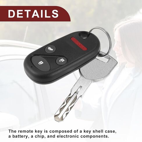 Keyless Entry Remote for Honda Accord 1994-1997 434Mhz A269ZUA101 3 Button Reusable | Control Replacement Car Key Fob 1 Pcs for Civic 1996-2000 in Saudi Arabia