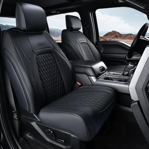 Coverado Tundra Seat Covers Full Set, Leatherette Seat Covers Fit for Toyota Tundra 2007-2013 2022 2023 Waterproof Car Seat Cover Seat Protector Cushion for Car Truck Accessories(Gray) in Saudi Arabia
