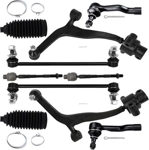 ASAPE 10Pcs Suspension Kit - 2003-2008 for INFINITI FX35 2003-2008 for INFINITI FX45 Include - Front Lower Control Arm w/Ball Joint Front Tie Rod End Front Sway Bar End Link Front Steering Rack Boot in Saudi Arabia