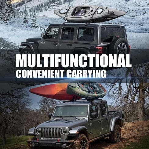 قضبان متقاطعة لسقف الحمولة بحد أقصى 300 رطل لـ Wrangler JK JL 2007-2025، & 2020-2025 Gladiator JT، Cherokee XJ 1984-2001 in Kuwait