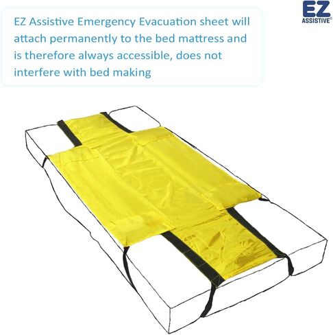 Emergency Evacuation Sheet for Bedridden Patient be Evacuated in Emergency with Safety Buckle Belts, Casualty Rescue System, First aid Sheet in Kuwait