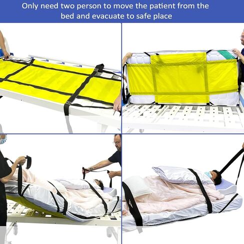 Emergency Evacuation Sheet for Bedridden Patient be Evacuated in Emergency with Safety Buckle Belts, Casualty Rescue System, First aid Sheet in Kuwait