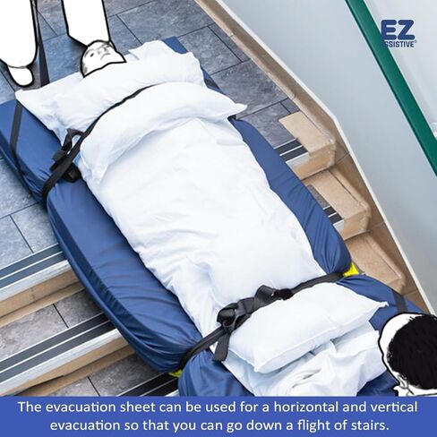 Emergency Evacuation Sheet for Bedridden Patient be Evacuated in Emergency with Safety Buckle Belts, Casualty Rescue System, First aid Sheet in Kuwait
