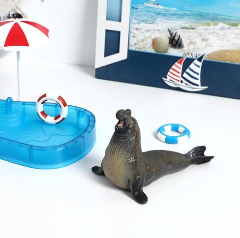 1pc Simulation Elephant Seal Model Home Decoration (Light Brown) in Saudi Arabia