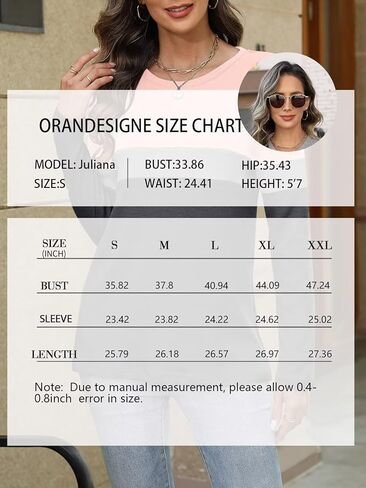 ORANDESIGNE المرأة طويلة الأكمام كتلة اللون الستر القمم عادية طاقم الرقبة الخريف قمصان البلوزات النبيذ الأحمر والأبيض والفحم in Saudi Arabia